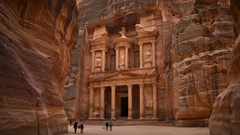 Petra Jordânia nascer do sol Tesouro Al-Khazneh turismo Oriente Médio